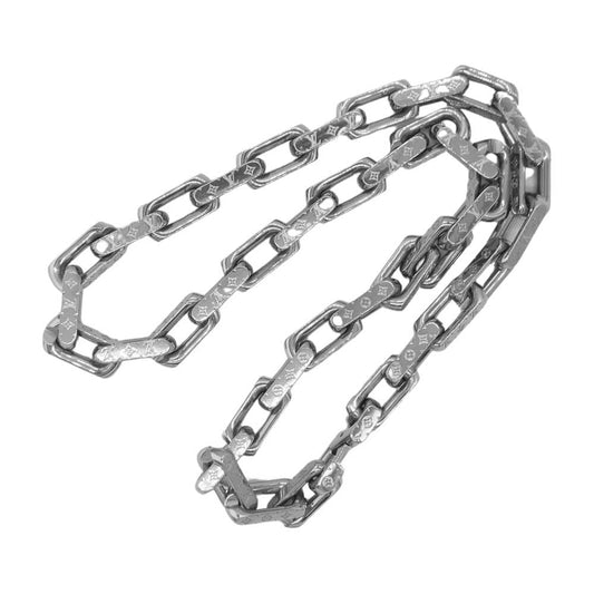 LOUIS VUITTON ルイ・ヴィトン M00307 コリエ モノグラム チェーン ネックレス シルバー系【美品】【中古】