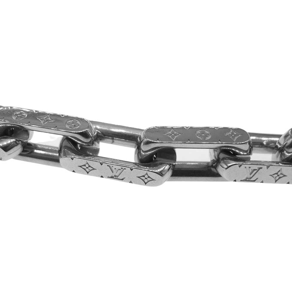 LOUIS VUITTON ルイ・ヴィトン M00307 コリエ モノグラム チェーン ネックレス シルバー系【美品】【中古】
