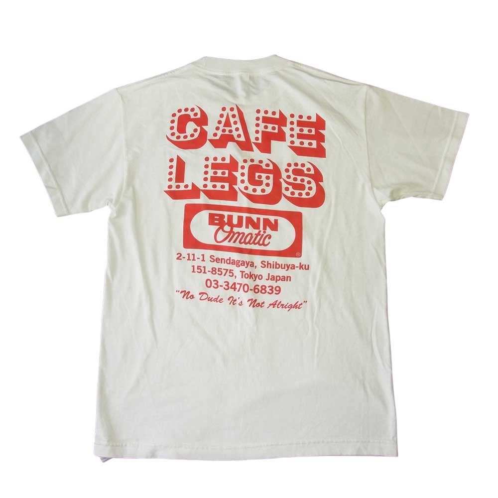 Ron Herman ロンハーマン × CAFE LEGS #3 カフェレッグス プリント 半袖 Tシャツ ホワイト系 M【中古】