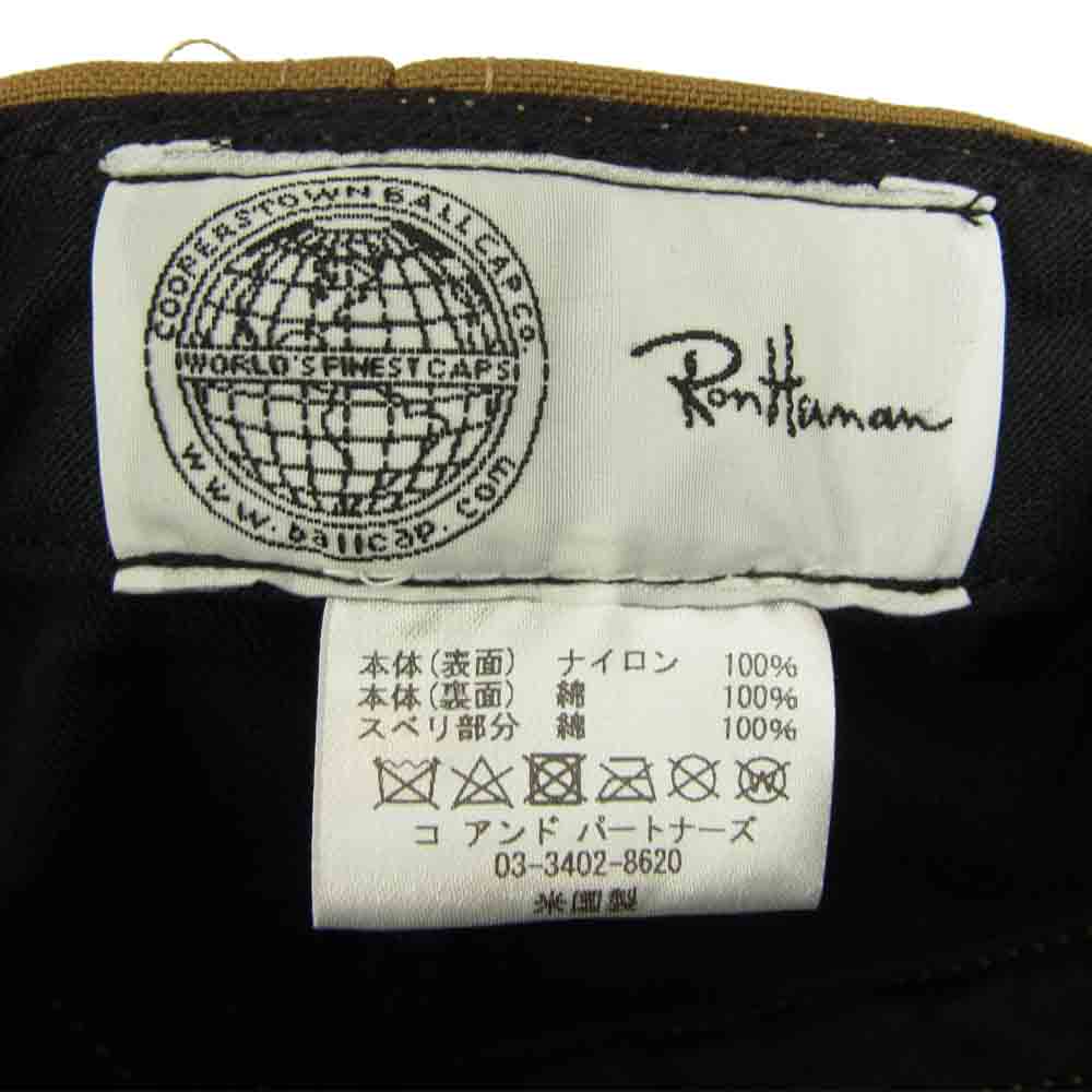 Ron Herman ロンハーマン × COOPERSTOWN BALL CAP クーパーズ タウン ボール キャップ ベージュ【中古】