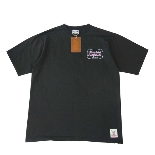 STANDARD CALIFORNIA スタンダードカリフォルニア SD HEAVYWEIGHT NEON SIGN LOGO T ヘビーウエイト ネオンサイン ロゴ 半袖 Tシャツ ブラック系 L【新古品】【未使用】【中古】