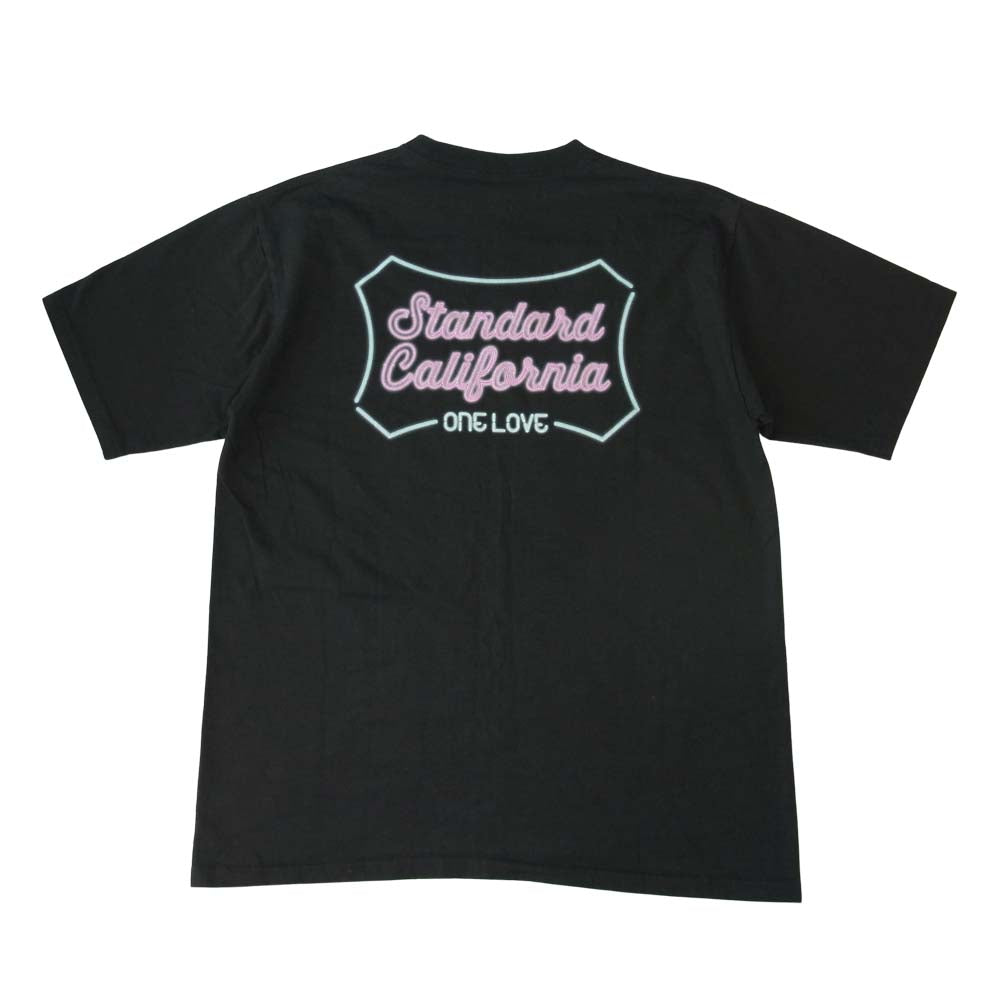 STANDARD CALIFORNIA スタンダードカリフォルニア SD HEAVYWEIGHT NEON SIGN LOGO T ヘビーウエイト ネオンサイン ロゴ 半袖 Tシャツ ブラック系 L【新古品】【未使用】【中古】