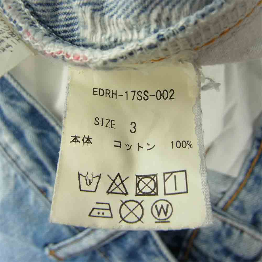Ron Herman ロンハーマン EDRH-17SS-002 EDIT エディット DENIM PANTS ダメージ加工 デニム パンツ インディゴブルー系 3【中古】