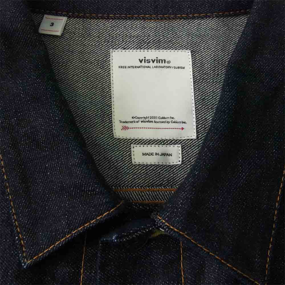 VISVIM ビズビム 19SS 0119105006001 101 JKT UNWASHED デニム ジャケット インディゴブルー系 3【中古】