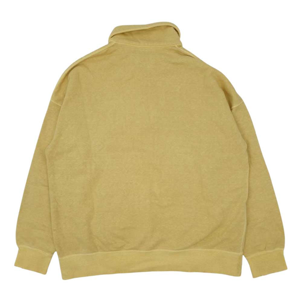VISVIM ビズビム 21AW 0121205010011 JUMBO SWEAT ZIP P.O. UNEVEN DYE ハーフジップ プルオーバー ジャンボ スウェット イエロー系 2【中古】
