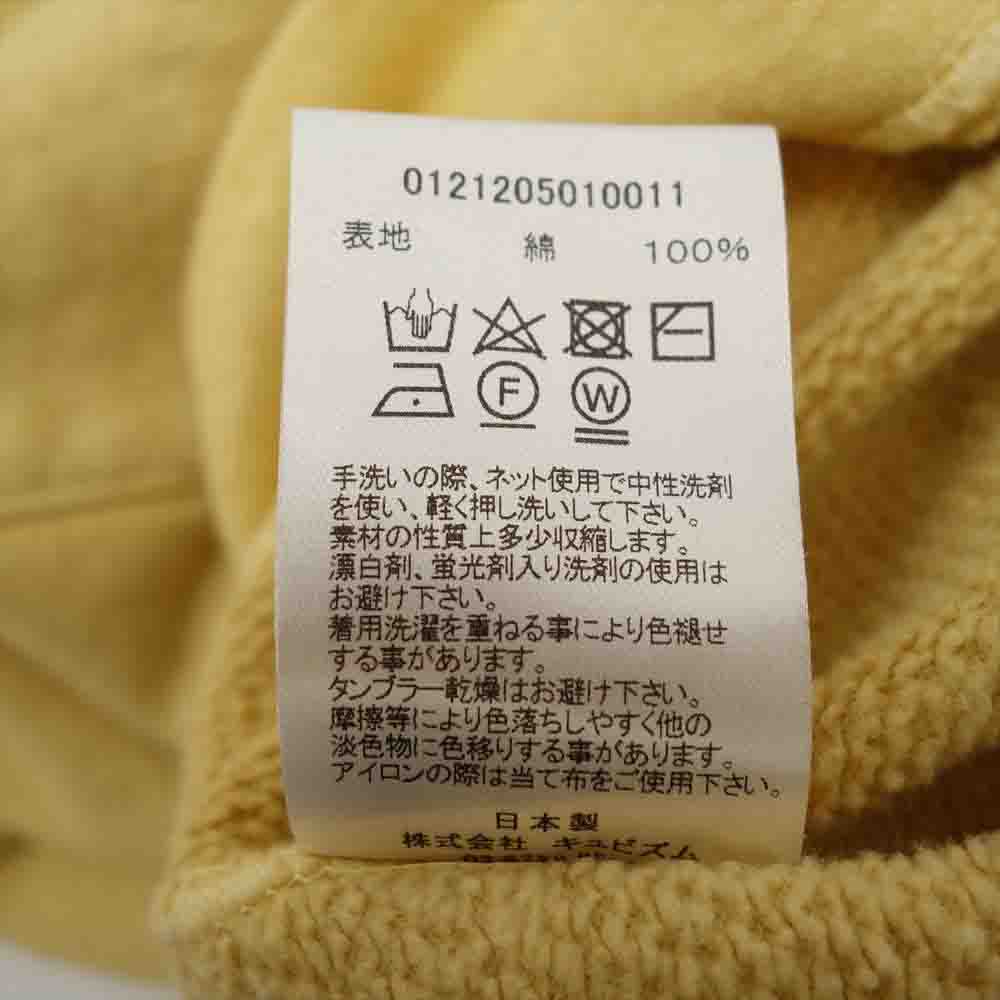 VISVIM ビズビム 21AW 0121205010011 JUMBO SWEAT ZIP P.O. UNEVEN DYE ハーフジップ プルオーバー ジャンボ スウェット イエロー系 2【中古】