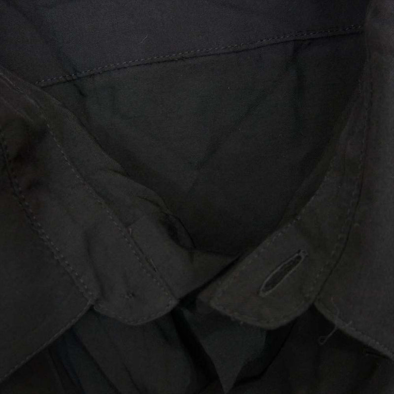 LIMI feu リミフゥ LX-B14-206 襟変形 レーヨン 長袖 シャツ ブラック系 S【中古】