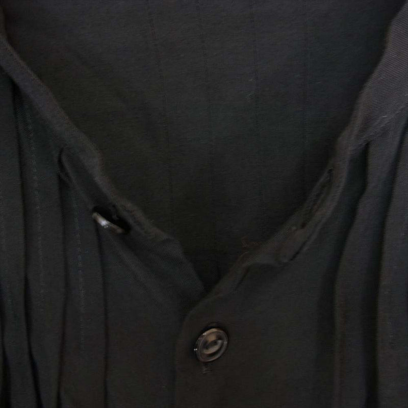 LIMI feu リミフゥ LX-B13-206 ピンタック 着物 キモノ レーヨン 半袖 シャツ ブラック系 S【中古】
