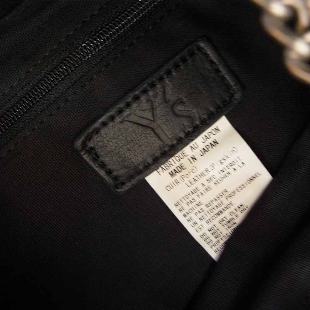 Yohji Yamamoto ヨウジヤマモト Y's YP-116-790 ワイズ フリル スエード ダブルチェーン ハンドバッグ ブラック系【中古】