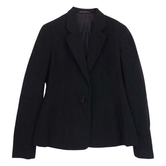 Yohji Yamamoto ヨウジヤマモト FEMME FN-J05-112 ファム ボタンレス ウール テーラード ジャケット ブラック系 2【中古】