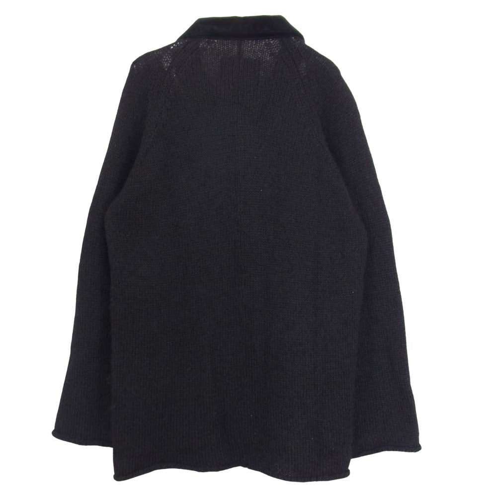 Yohji Yamamoto ヨウジヤマモト Y's 06SS YR-J06-817 ワイズ ベロア ニット切替 フルジップ ジャケット ブラック系 3【中古】