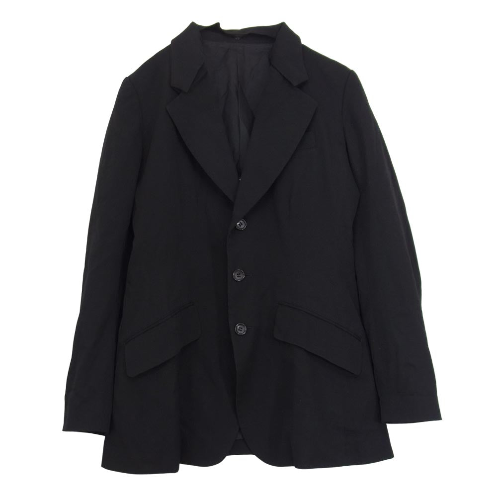 Yohji Yamamoto ヨウジヤマモト Y's YE-J03-108 ワイズ 襟着脱 ウールギャバ ジャケット ブラック系 2【中古】