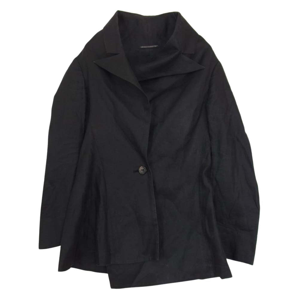 Yohji Yamamoto ヨウジヤマモト FEMME FY-J07-301 ファム 変形 リネン ジャケット ブラック系 2【中古】