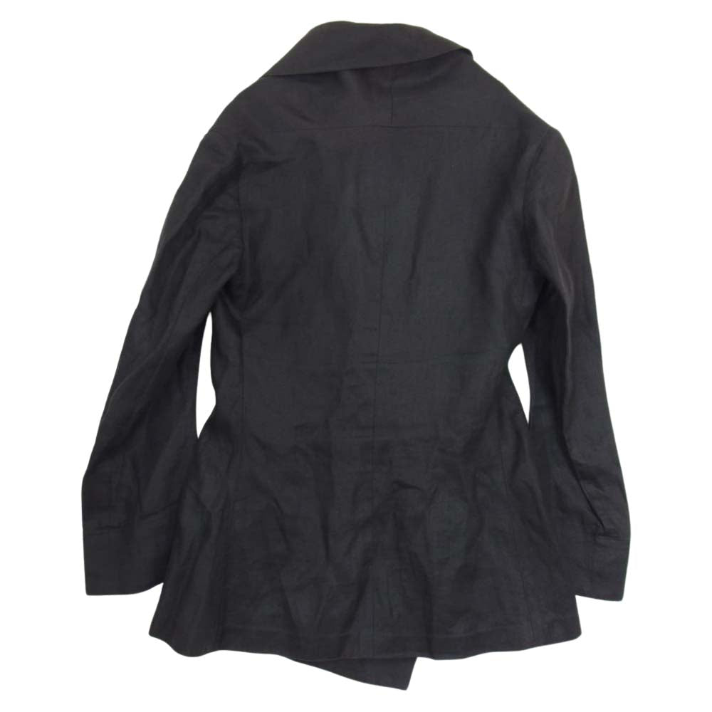 Yohji Yamamoto ヨウジヤマモト FEMME FY-J07-301 ファム 変形 リネン ジャケット ブラック系 2【中古】
