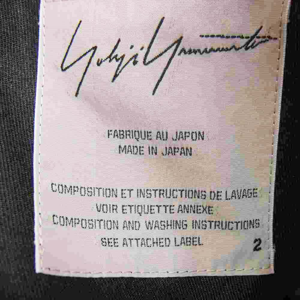 Yohji Yamamoto ヨウジヤマモト FEMME FY-J07-301 ファム 変形 リネン ジャケット ブラック系 2【中古】