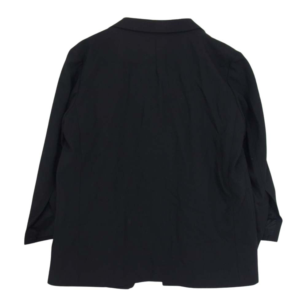 Yohji Yamamoto ヨウジヤマモト FEMME  FC-J03-103 ファム ウールギャバ 袖スリット ボタンレス ジャケット ブラック系 M【中古】