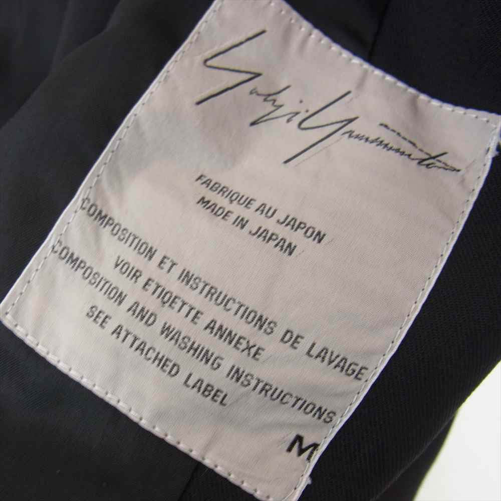 Yohji Yamamoto ヨウジヤマモト FEMME  FC-J03-103 ファム ウールギャバ 袖スリット ボタンレス ジャケット ブラック系 M【中古】