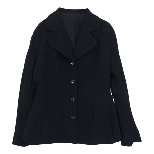 Yohji Yamamoto ヨウジヤマモト FEMME FU-J33-426 ファム シルク100％ 裏地キルティング 4B ジャケット ブラック系 2【中古】