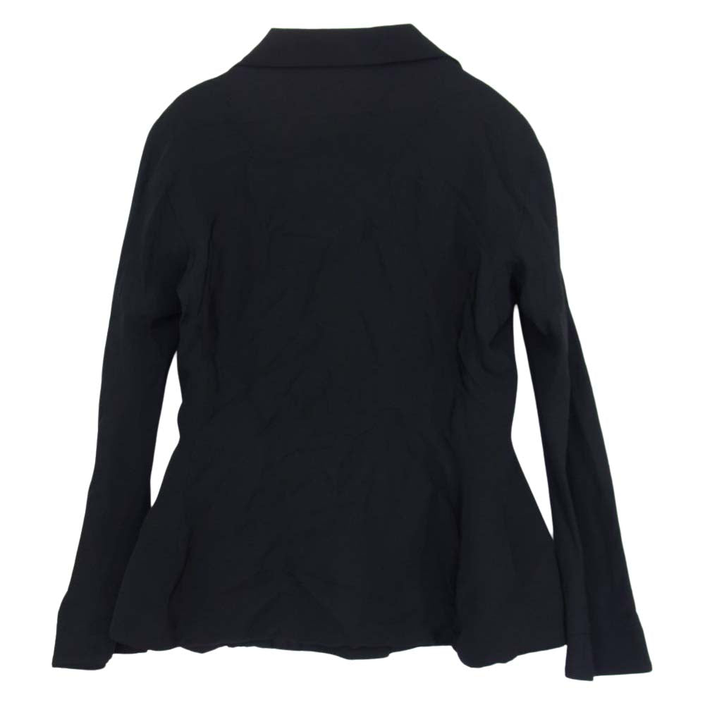 Yohji Yamamoto ヨウジヤマモト FEMME FU-J33-426 ファム シルク100％ 裏地キルティング 4B ジャケット ブラック系 2【中古】