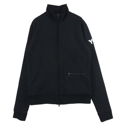 Yohji Yamamoto ヨウジヤマモト Y-3 ワイスリー 502847 袖ロゴ 刺繍 トラック ジャケット 中国製 ブラック系 M【中古】