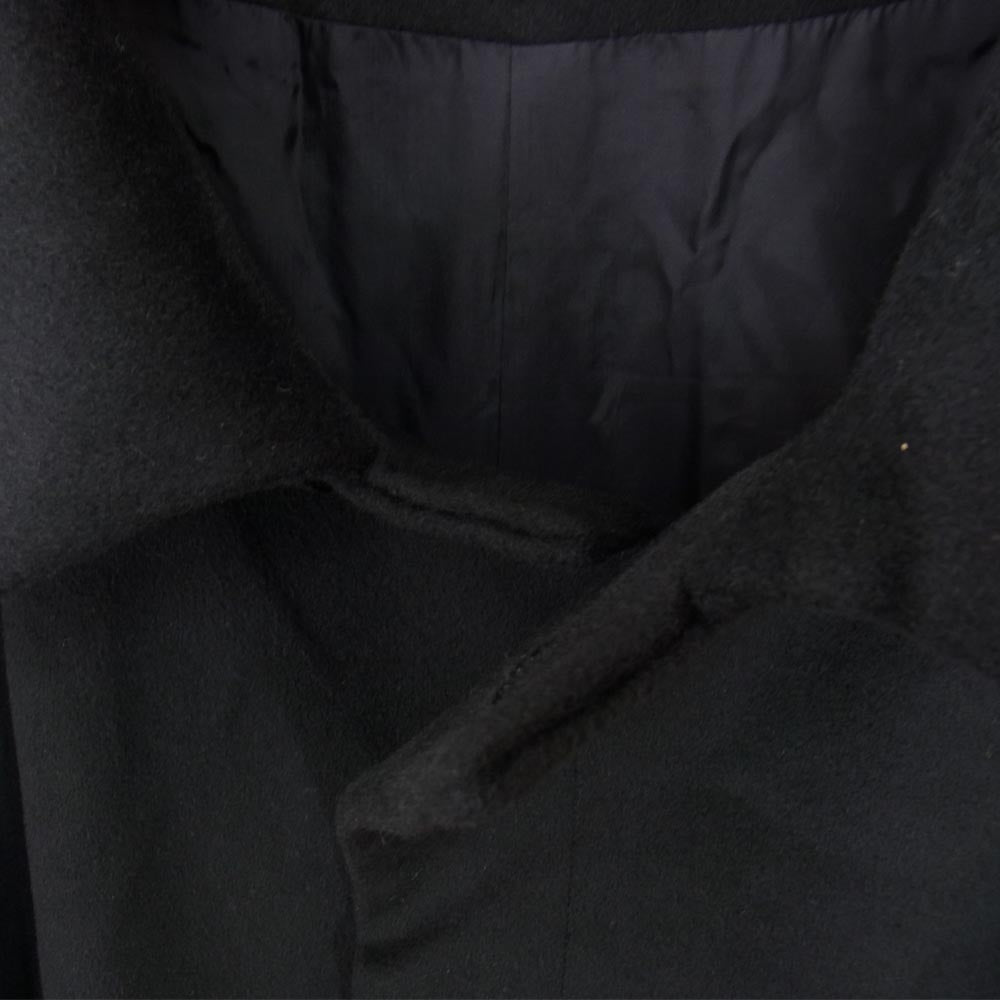 Yohji Yamamoto ヨウジヤマモト  +NOIR NY-C35-141 プリュスノアール カシミア混ウール ビッグカラー コート ブラック系 1【中古】