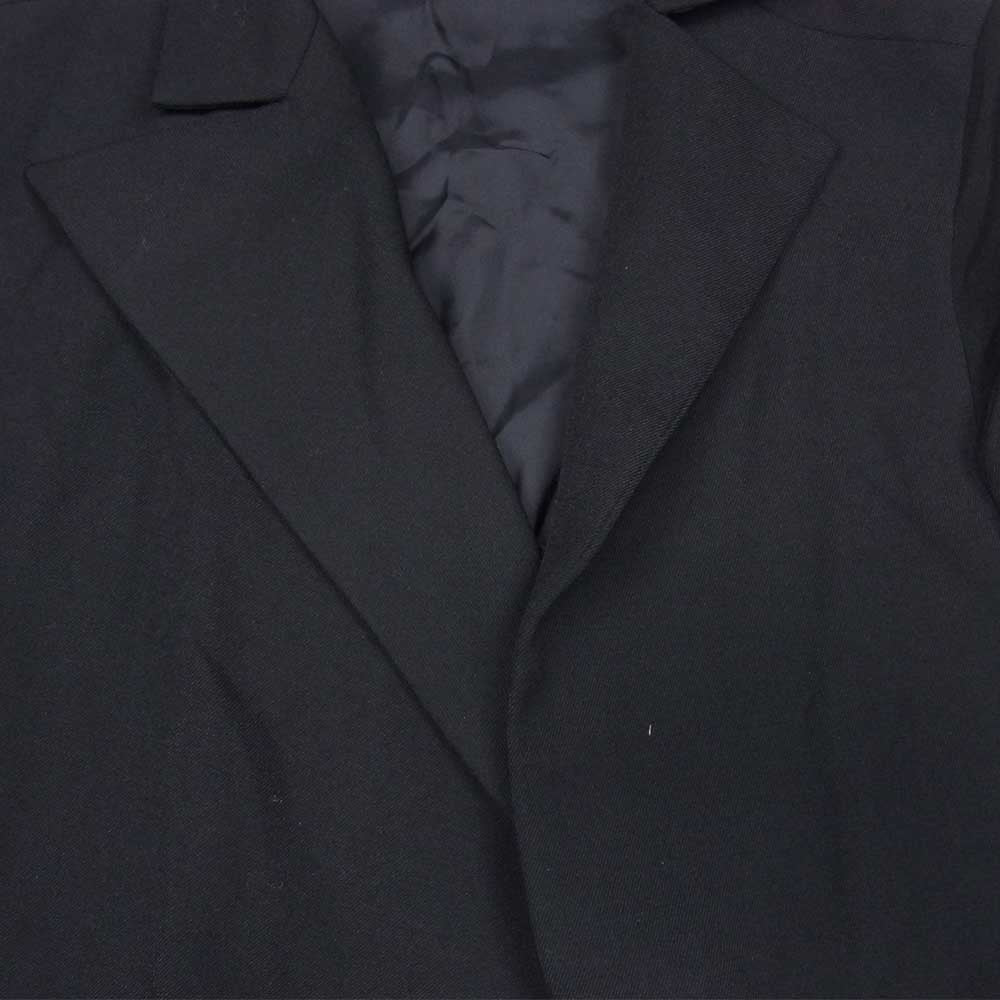 Yohji Yamamoto ヨウジヤマモト FR-J06-117 FEMME ファム アシンメトリー 変形 前ベルト レーヨン混 ロング ジャケット コート ブラック系 2【中古】