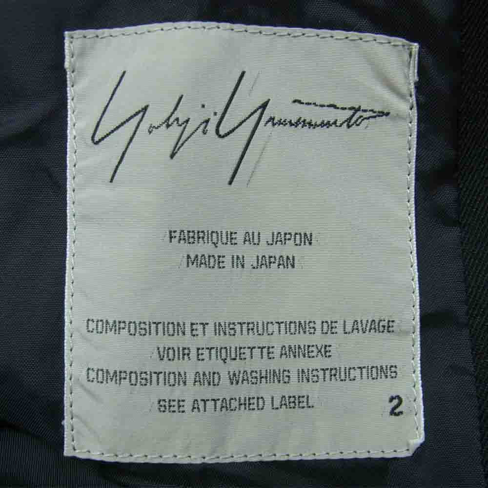 Yohji Yamamoto ヨウジヤマモト FR-J06-117 FEMME ファム アシンメトリー 変形 前ベルト レーヨン混 ロング ジャケット コート ブラック系 2【中古】