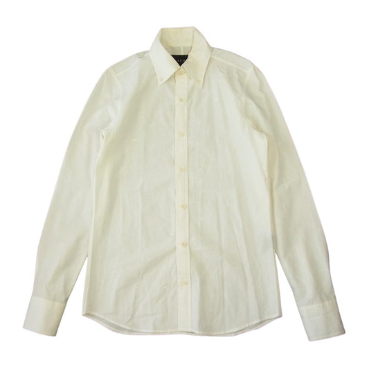 AKM エイケイエム S004-10 PAINT B.D SHIRT ペイント加工 ボタンダウン 長袖 シャツ ホワイト系 M【中古】