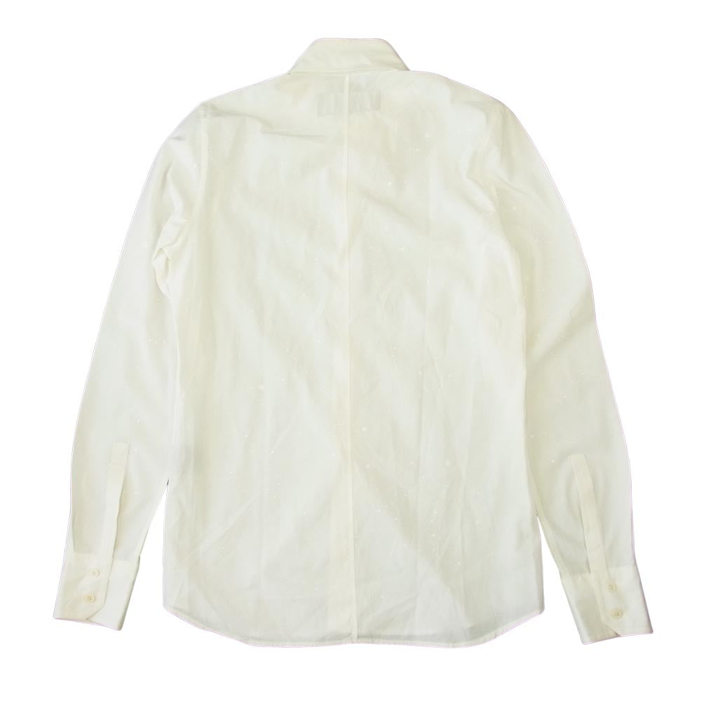 AKM エイケイエム S004-10 PAINT B.D SHIRT ペイント加工 ボタンダウン 長袖 シャツ ホワイト系 M【中古】