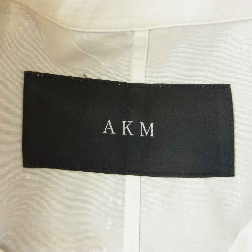 AKM エイケイエム S004-10 PAINT B.D SHIRT ペイント加工 ボタンダウン 長袖 シャツ ホワイト系 M【中古】