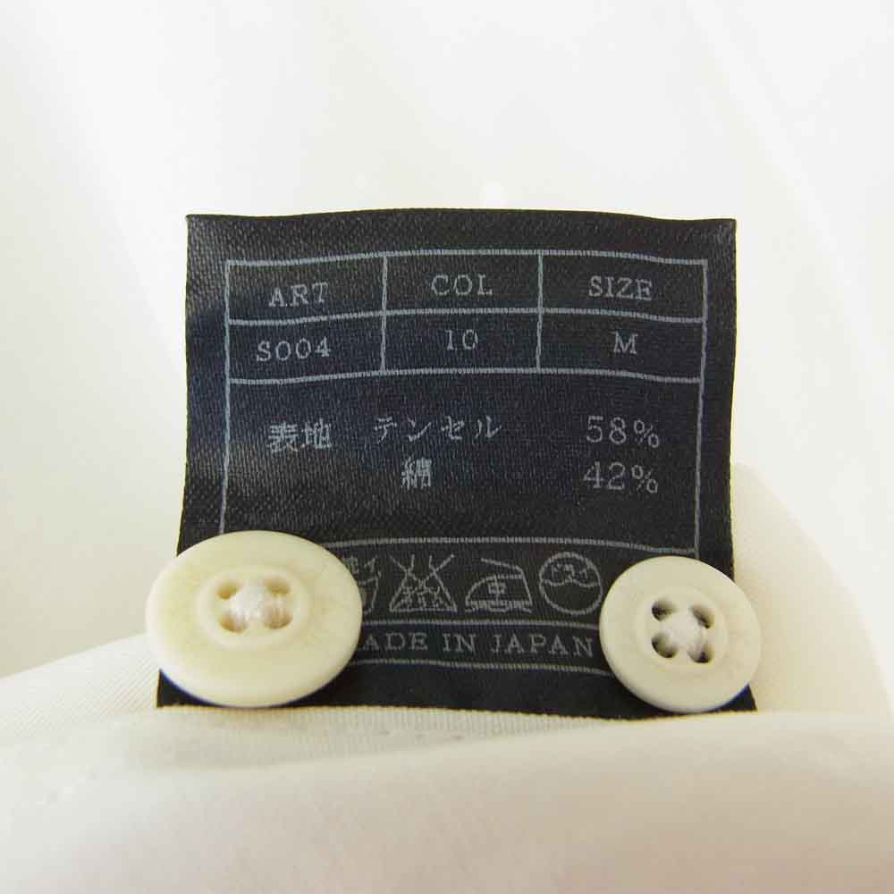 AKM エイケイエム S004-10 PAINT B.D SHIRT ペイント加工 ボタンダウン 長袖 シャツ ホワイト系 M【中古】