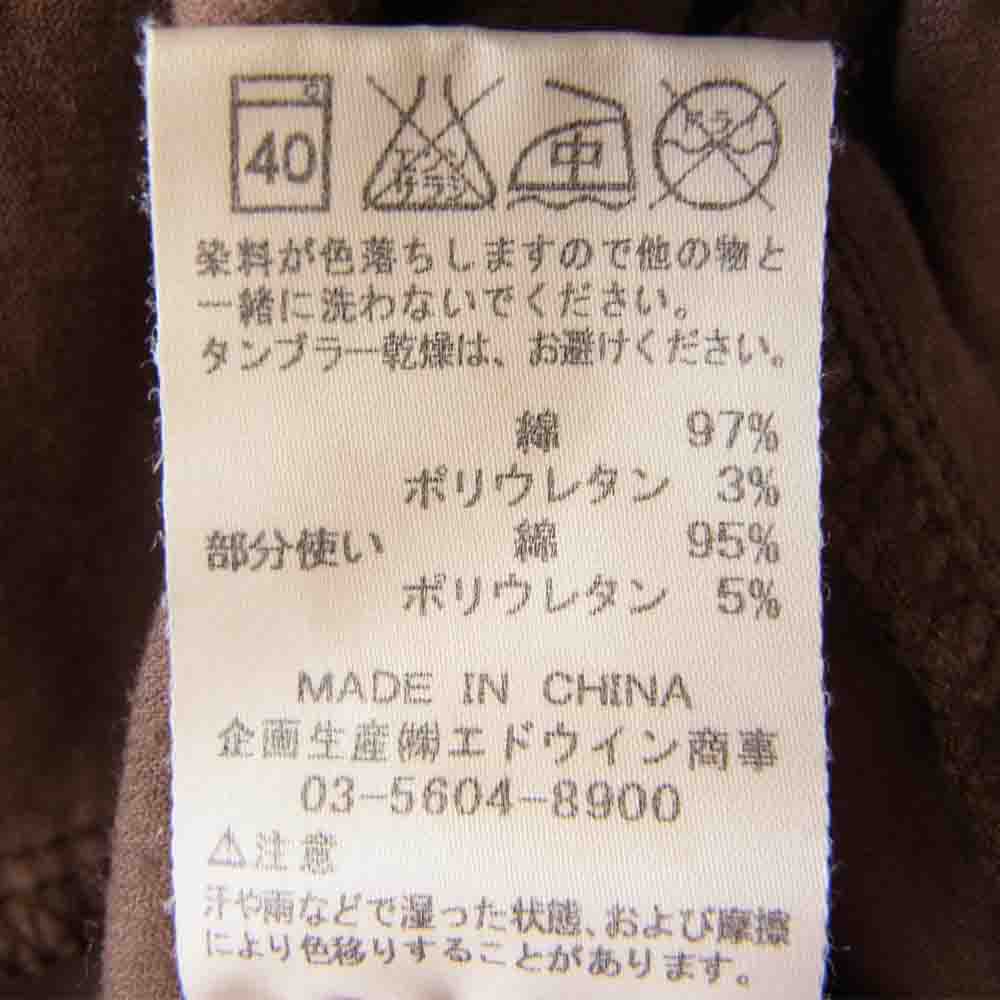 AKM エイケイエム ×Wrangler WLS410 E632-2406 ラングラー コーデュロイ ウエスタン 長袖 シャツ ブラウン系 L【中古】