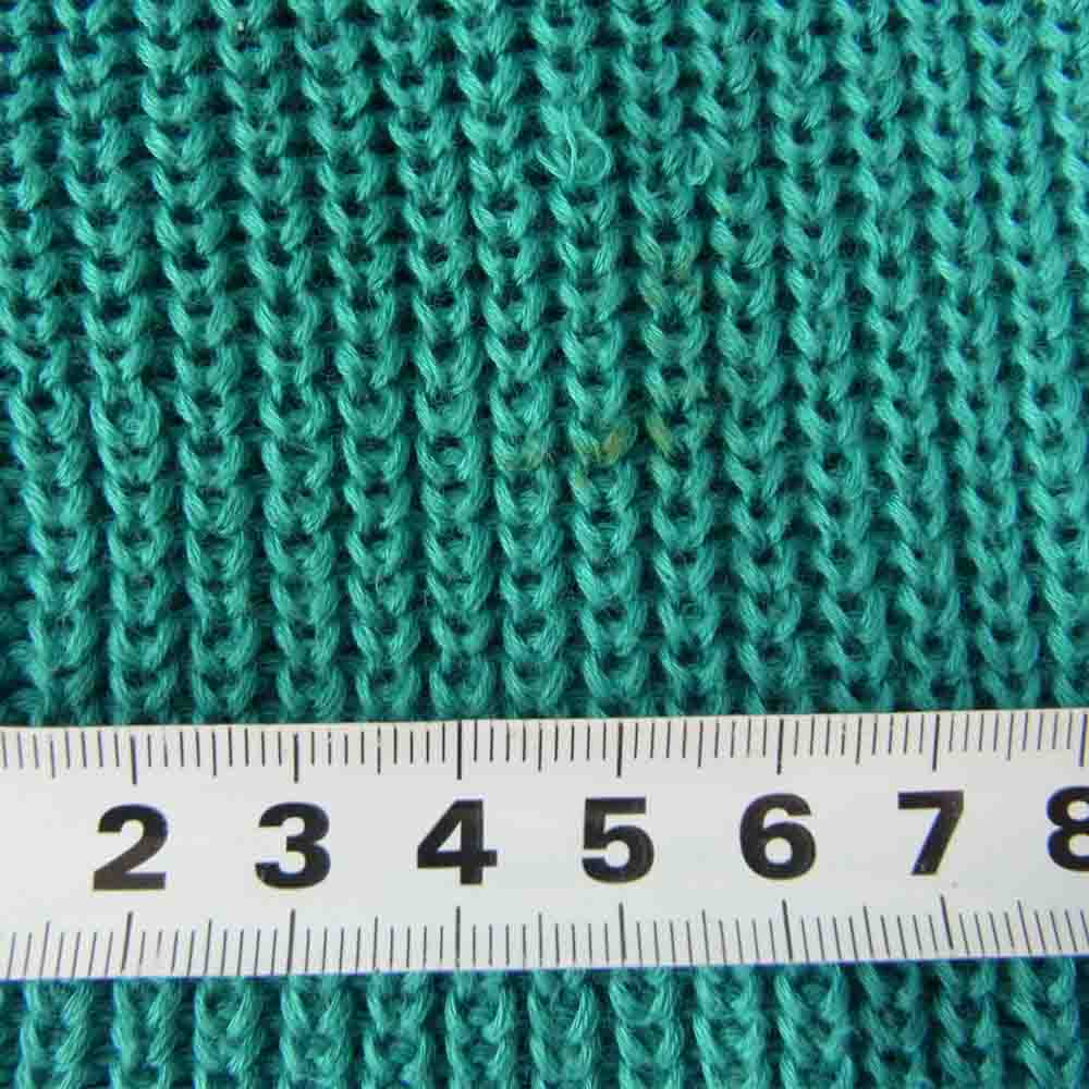 AKM エイケイエム K030-RAN001 EGYPTIAN V-NECK KNIT バイカラー Vネック ニット ネイビー系 グリーン系 M【中古】