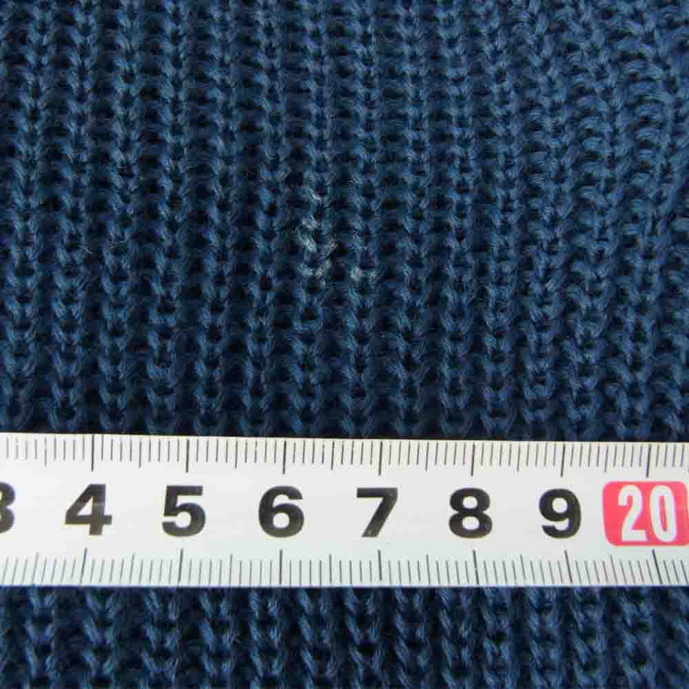 AKM エイケイエム K030-RAN001 EGYPTIAN V-NECK KNIT バイカラー Vネック ニット ネイビー系 グリーン系 M【中古】