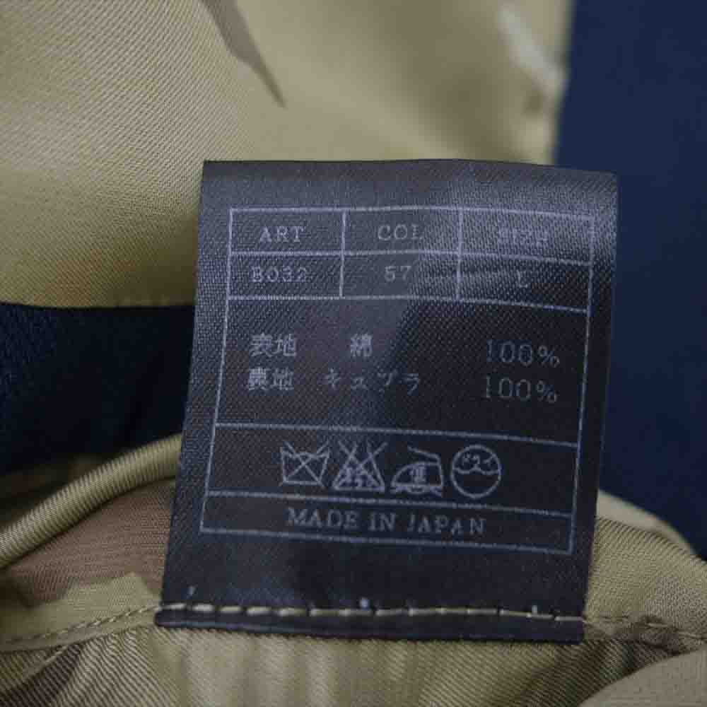 AKM エイケイエム B032-57 HEAVY COTTON OX by SONDRIO 裏地カモ ソンドリオ セットアップ 1B テーラードジャケット スラックスパンツ ネイビー系 L【中古】