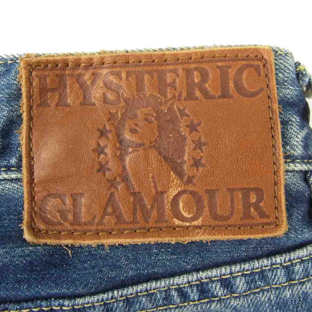 HYSTERIC GLAMOUR ヒステリックグラマー 14SS 0242AM04 12.5oz SP加工 COLLAGE プリント デニム ショートパンツ ショーツ インディゴブルー系 30【中古】