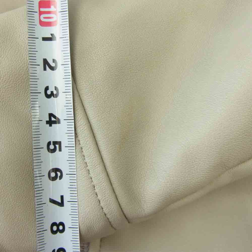 AKM エイケイエム 16SS B118-LMB001 DIA QUILTING RIDERS B118-LMB001 ダイヤキルティング ラムレザー ダブルライダース ジャケット オフホワイト系 M【中古】