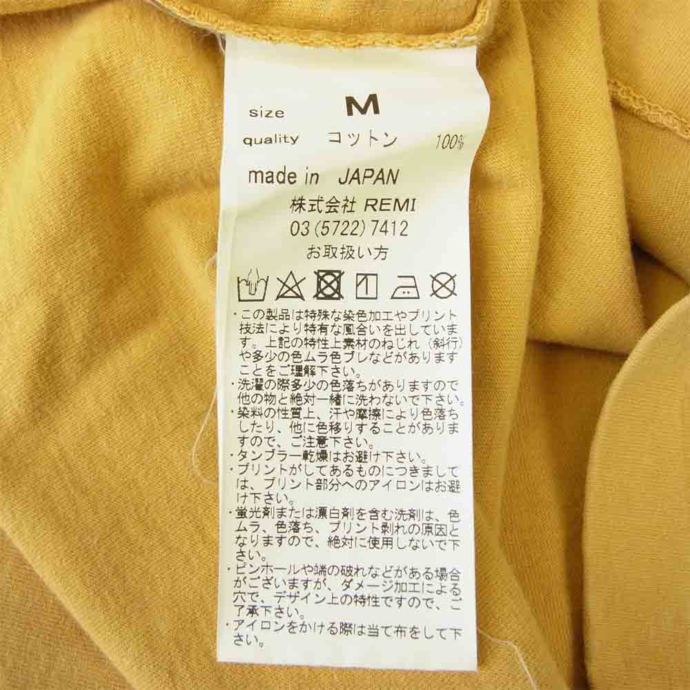 REMI RELIEF レミレリーフ Bikini Boys 1983 TOUR Tシャツ イエロー系 M【美品】【中古】