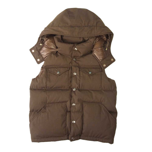 THE NORTH FACE ノースフェイス ND2750N 65/35 Hooded Sierra Vest ダウン ベスト ブラウン系 S【極上美品】【中古】