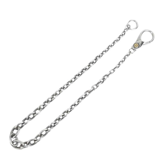 WINGROCK ウィングロック wallet chain K18 金メタル付き ウォレットチェーン シルバー系【中古】