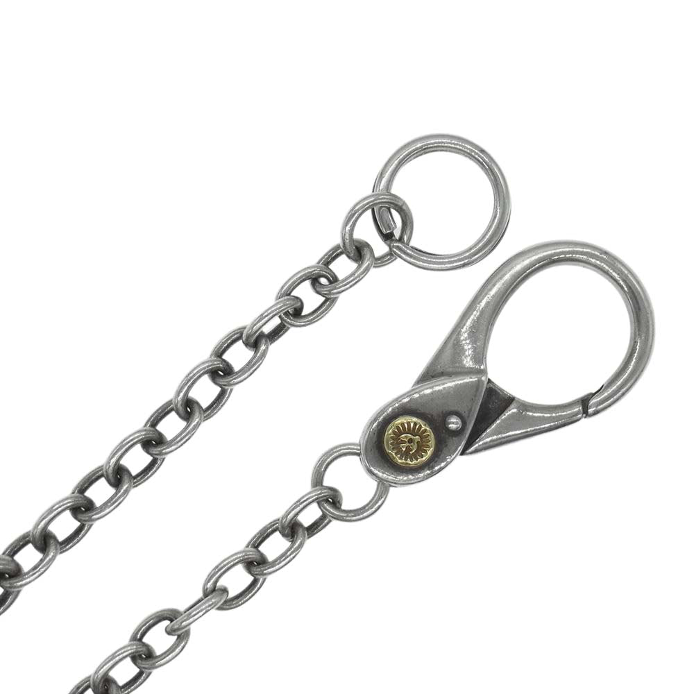 WINGROCK ウィングロック wallet chain K18 金メタル付き ウォレットチェーン シルバー系【中古】