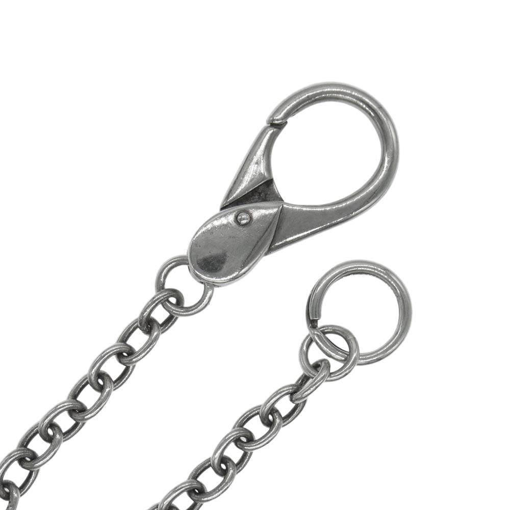 WINGROCK ウィングロック wallet chain K18 金メタル付き ウォレットチェーン シルバー系【中古】