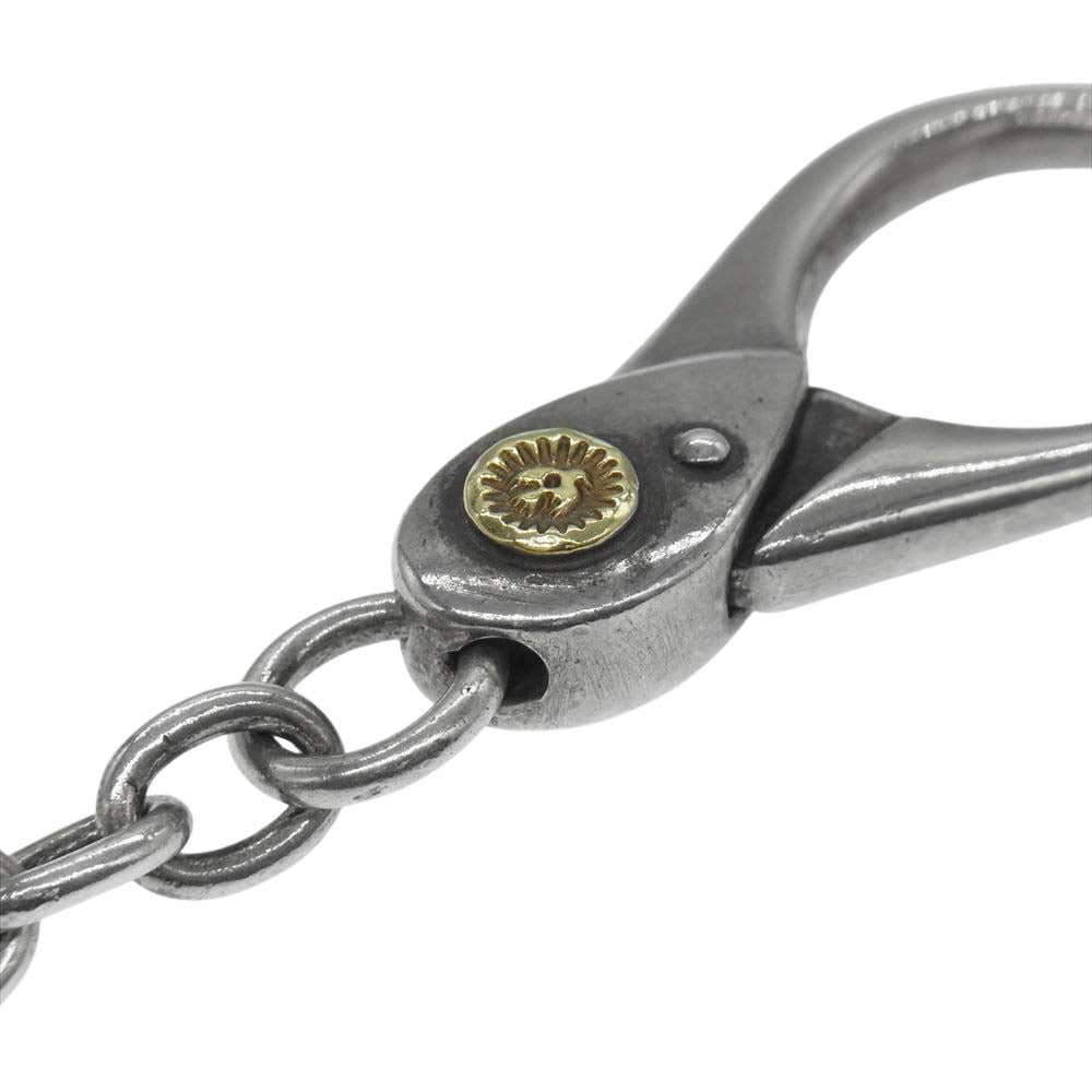 WINGROCK ウィングロック wallet chain K18 金メタル付き ウォレットチェーン シルバー系【中古】