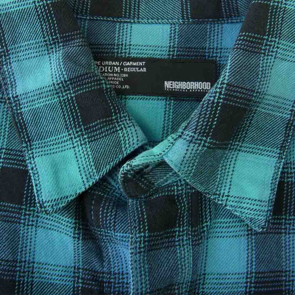 NEIGHBORHOOD ネイバーフッド ARNH-SH-03 LOGGER/C-SHIRT.LS ロガー チェック シャツ ネル シャツ グリーン系 M【中古】