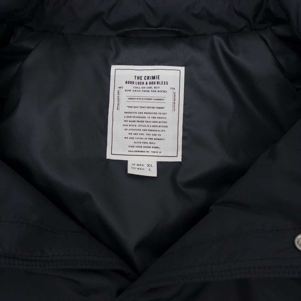 CRIMIE クライミー C1H5-JK17 WATER RESISTANT COACHES JACKET 撥水 シンサレート ダウン コーチ ジャケット ブラック系 XL【中古】