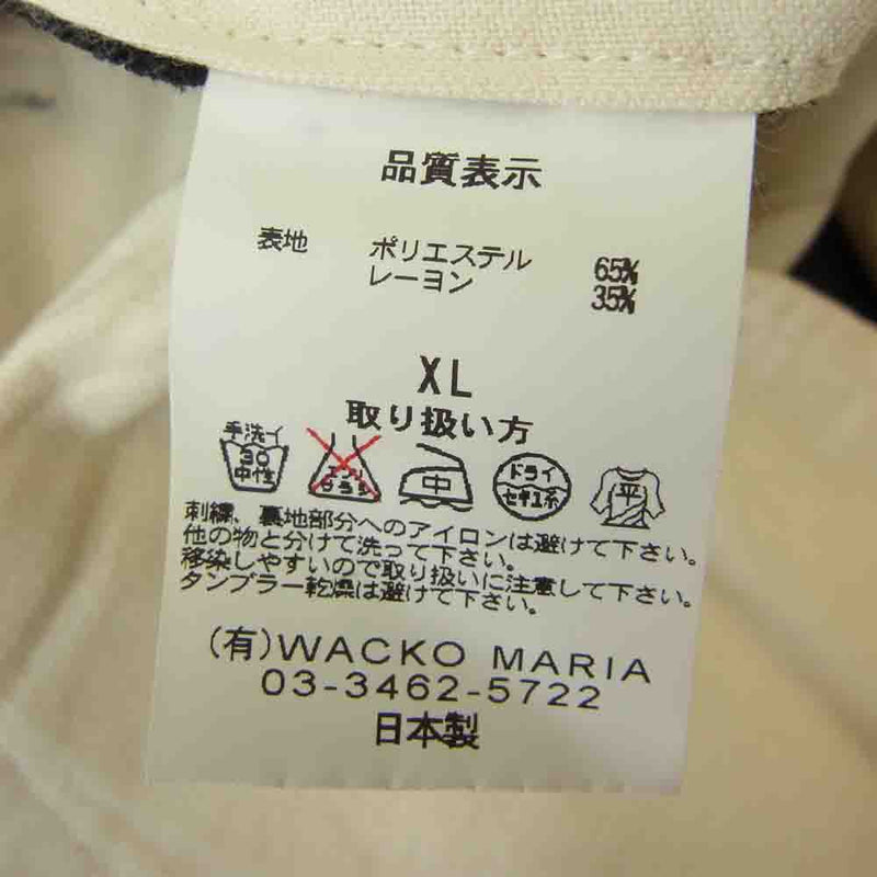 WACKO MARIA ワコマリア バックチェーン 刺繍 トラウザー スラックス パンツ チャコール系 XL【中古】