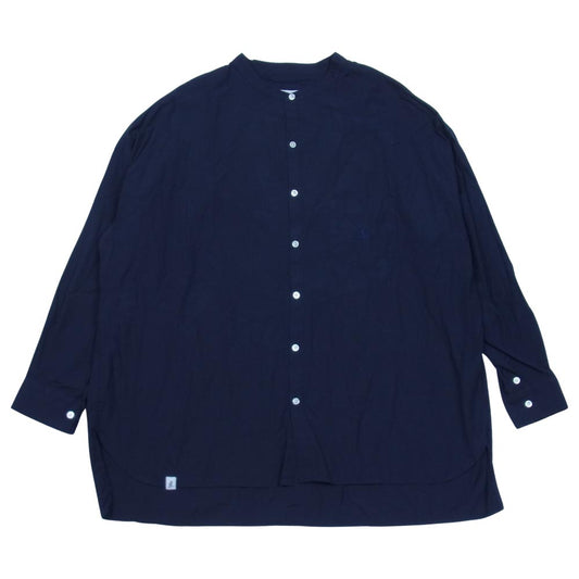 SOPHNET. ソフネット SOPH-212104 ×GRAMICCI BAND COLLAR SHIRT グラミチ バンド カラーシャツ ネイビー系 XL【中古】