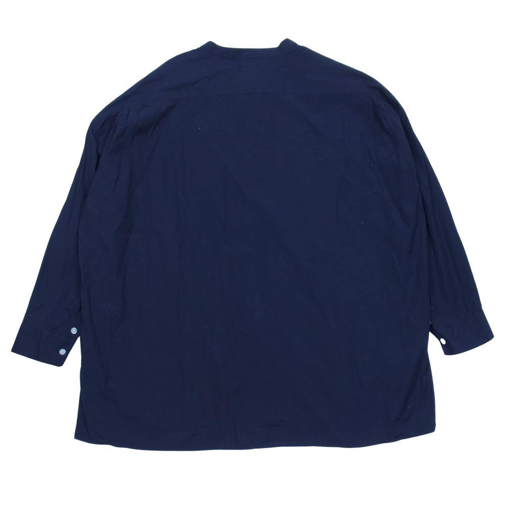 SOPHNET. ソフネット SOPH-212104 ×GRAMICCI BAND COLLAR SHIRT グラミチ バンド カラーシャツ ネイビー系 XL【中古】
