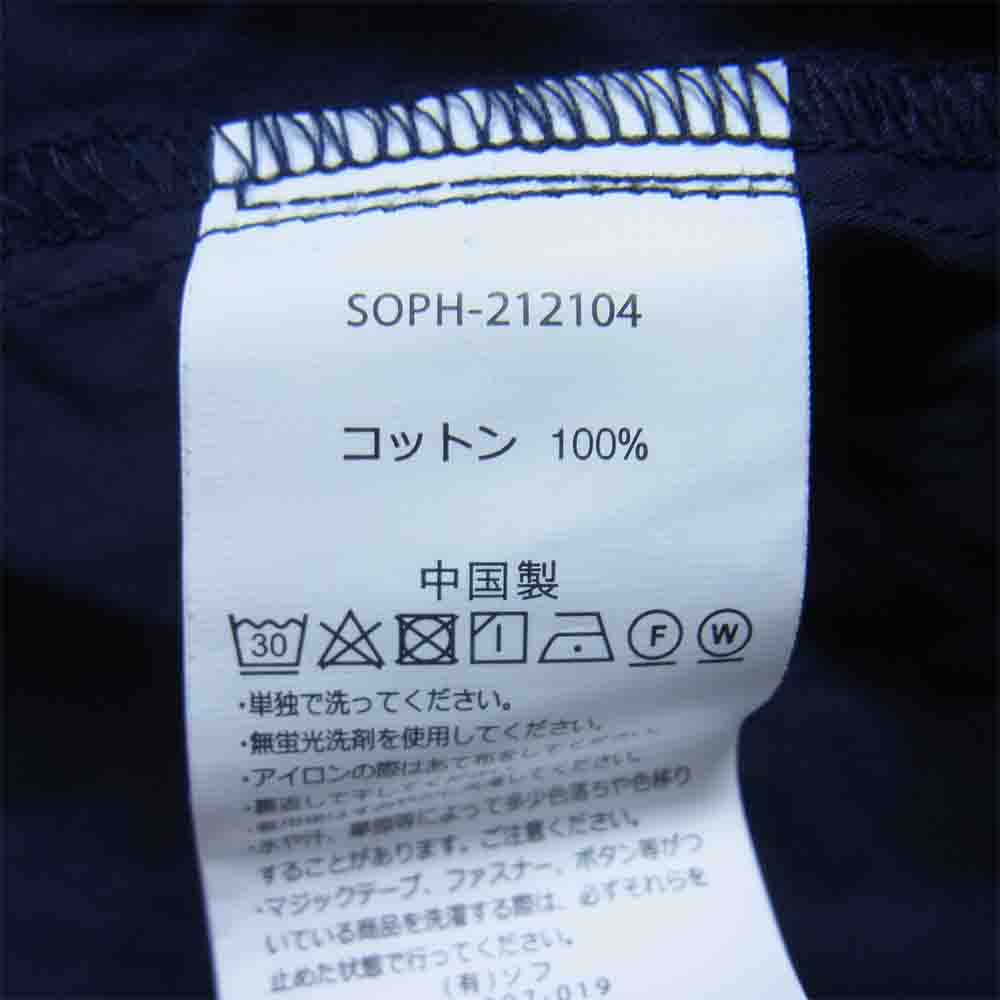 SOPHNET. ソフネット SOPH-212104 ×GRAMICCI BAND COLLAR SHIRT グラミチ バンド カラーシャツ ネイビー系 XL【中古】