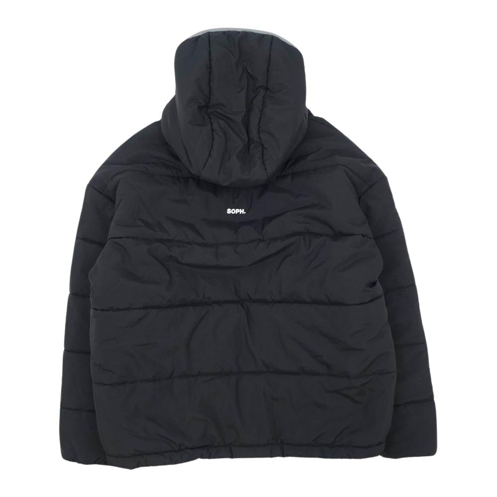 SOPHNET. ソフネット SOPH-192052 REVERSIBLE PADDED HOOD BLOUSON 中綿ジャケット ブラック系 グレー系【美品】【中古】